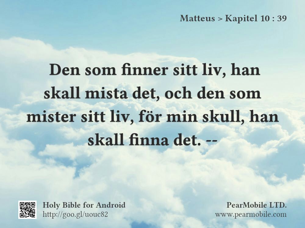 Matteus, Kapitel 10:39